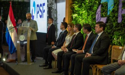 Domingo Rienzi, presidente de Prosalud Farma, durante la inauguración de la nueva fábrica. Foto: Gentileza.