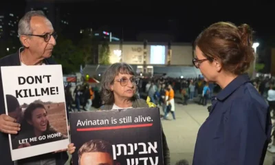 Manifestantes en Israel piden la liberación de todos los rehenes. Foto: DW.