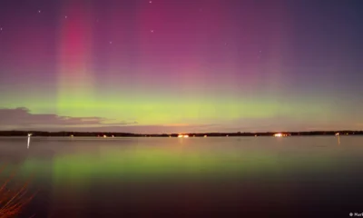 Aurora borealis vista sobre Alemania a finales de noviembre. Foto: DW.