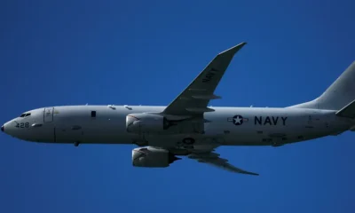 Avión P-8A Poseidón antisubmarino del Ejército estadounidense, equipado con misiles antibuque. Foto: DW.