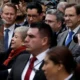 El jefe de la diplomacia estadounidense Antony Blinken se saluda con la ministra de Exteriores mexicana, Alicia Barcena. Foto: DW.