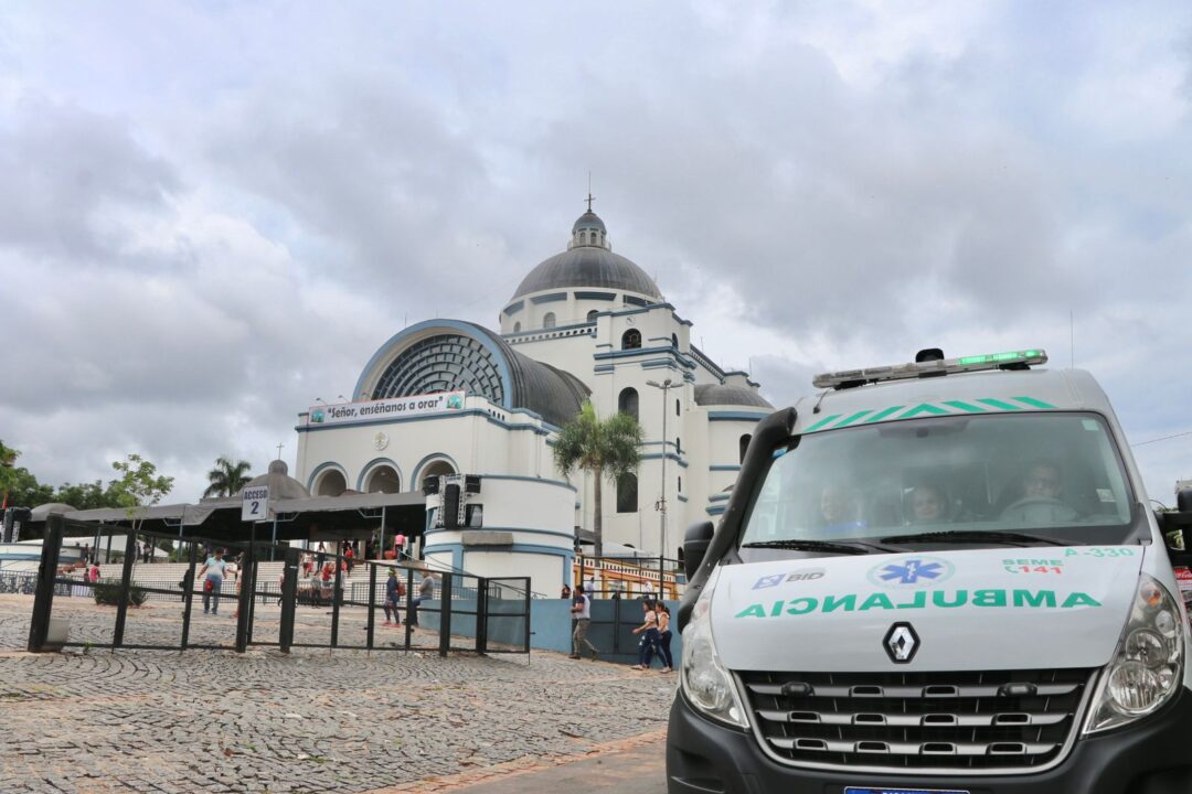 Puestos de salud se encuentran en varios puntos estratégicos de la Basílica. Foto: Gentileza.