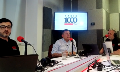 Luis Pettengill en estudio de Radio 1000. Foto: Captura de pantalla.