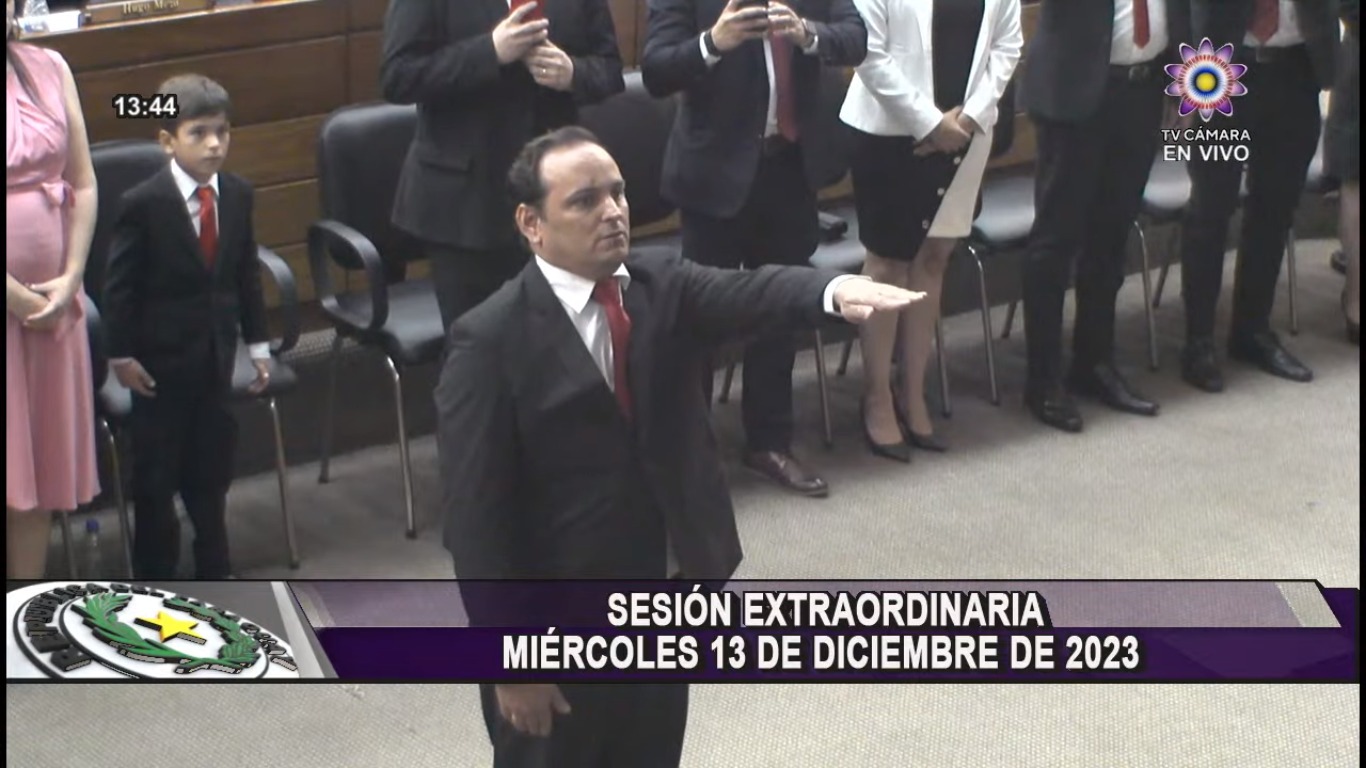 Sebastián Remesowski asumió como nuevo diputado titular. Foto: Captura de pantalla.