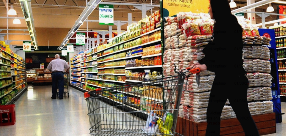 Compas en supermercado. Foto referencial.