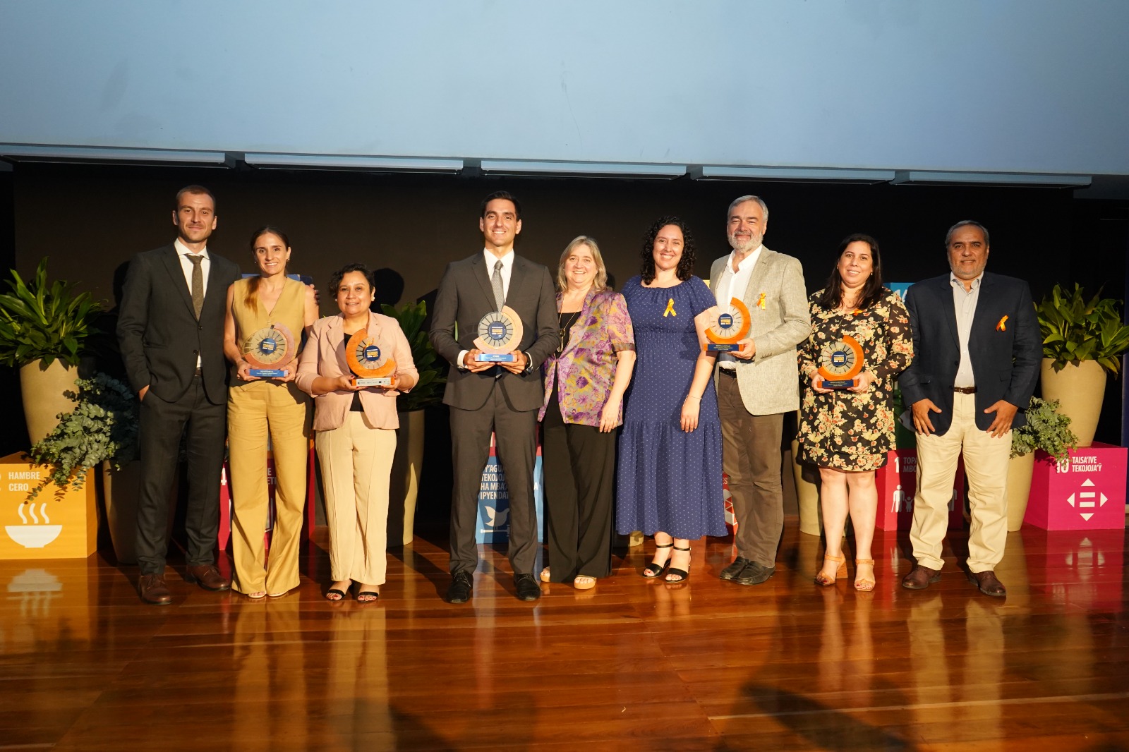 Premiación a proyectos ganadores del Reconocimiento a las Buenas Prácticas de Desarrollo Sostenible (ODS) 2023. Foto: Gentileza.