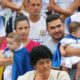 Familia durante misa en Caacupé. Foto: Gentileza.