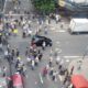 Manifestantes en la zona del centro de Asunción. Foto: Gentileza.