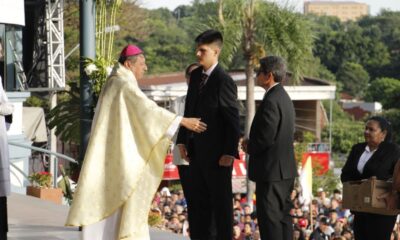 José Zaván en la misa cdentral de Caacupé. Foto: 1080 AM.