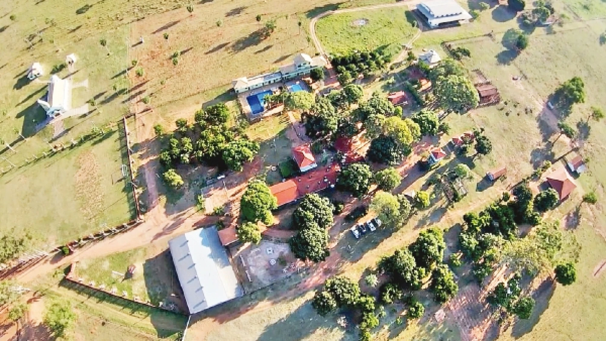 Vista aérea de la estancia "4 Filhos" del narco Pavão. Foto: Gentileza.