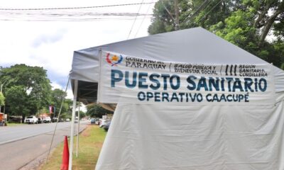 Puesto sanitario en Caacupé. Foto: MSP BS.