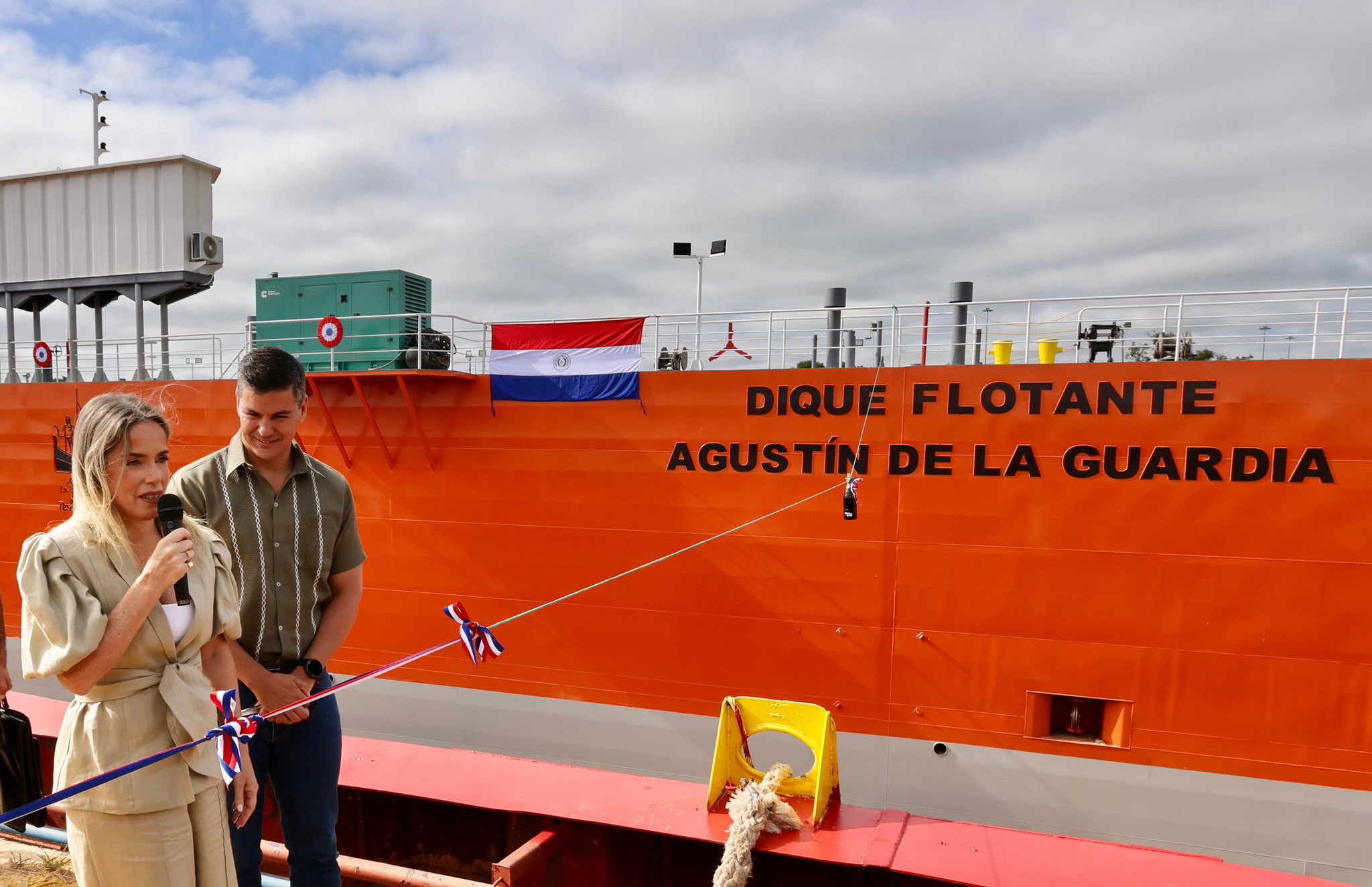 Inauguración del Dique Flotante en Villeta. Foto: Gentileza.