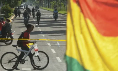 Bloque en las calles de Santa Cruz, Bolivia. Foto:DW.