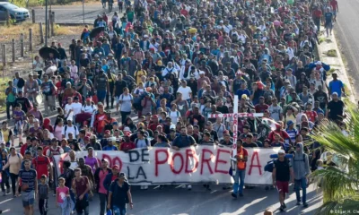 La caravana con miles de migrantes avanzó por el estado de Chiapas. Foto: DW.