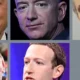 Los cinco hombres más ricos del mundo: de izq. arriba a dcha. abajo: Elon Musk, Jeff Bezos, Bernard Arnault, Larry Ellison y Mark Zuckerberg. Foto: DW.