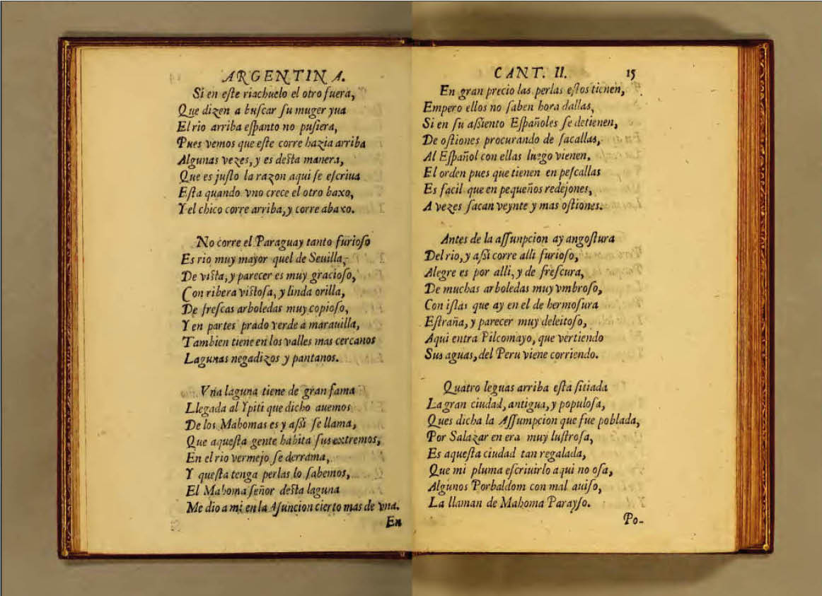 Martín del Barco Centenera, "La Argentina", 1602, primera edición. Cortesía