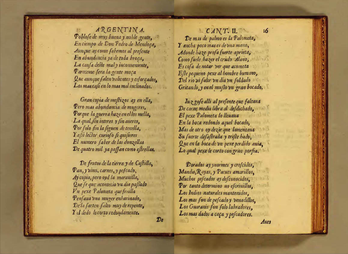 Martín del Barco Centenera, "La Argentina", 1602, primera edición. Cortesía