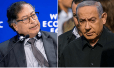 Gustavo Petro y Benjamín Netanyahu. Foto:CNN.