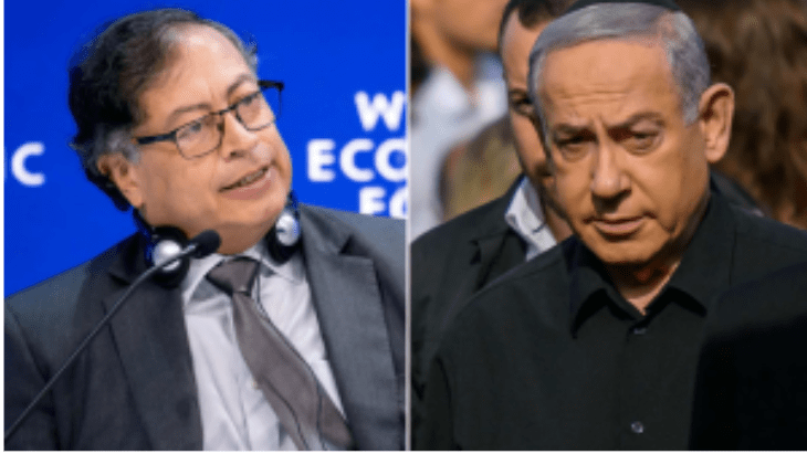 Gustavo Petro y Benjamín Netanyahu. Foto:CNN.