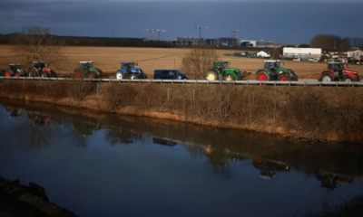 Bloqueo de agricultores en Francia. Foto: Infobae.