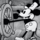 Mickey Mouse en "Steamboat Willie", animación corta de 1928