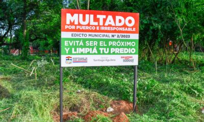 Multa para ciudadanos de San Antonio por no limpiar sus terrenos. Foto: Gentileza.