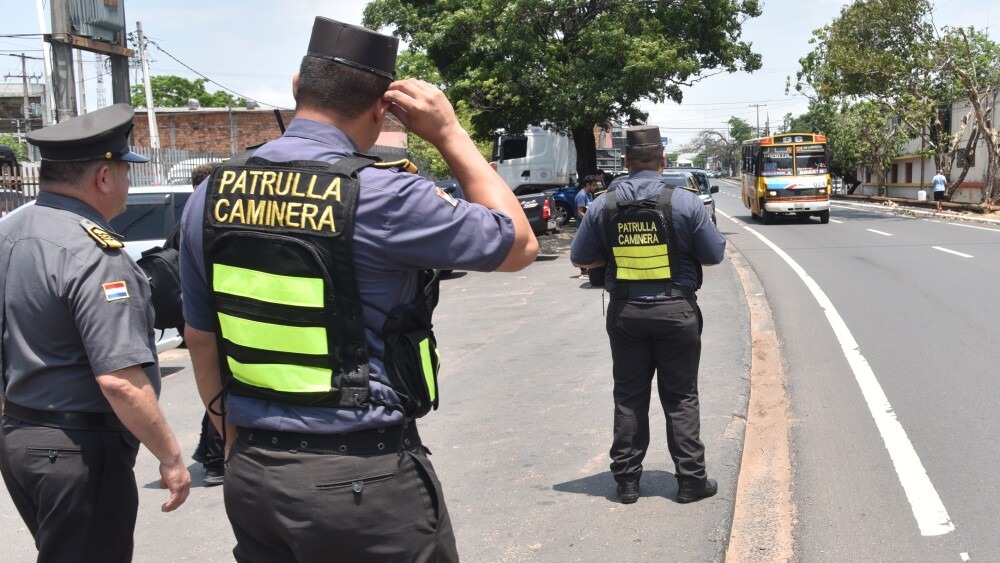 Control de la Policía Caminera. Foto:Gentileza.