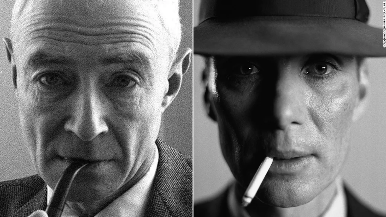 “Oppenheimer”, una de las películas favoritas. J. Robert Oppenheimer (izquierda), interpretado por Cillian Murphy (derecha)