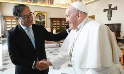 Gustavo Petro y el Papa Francisco.Foto: NoticiasRCN