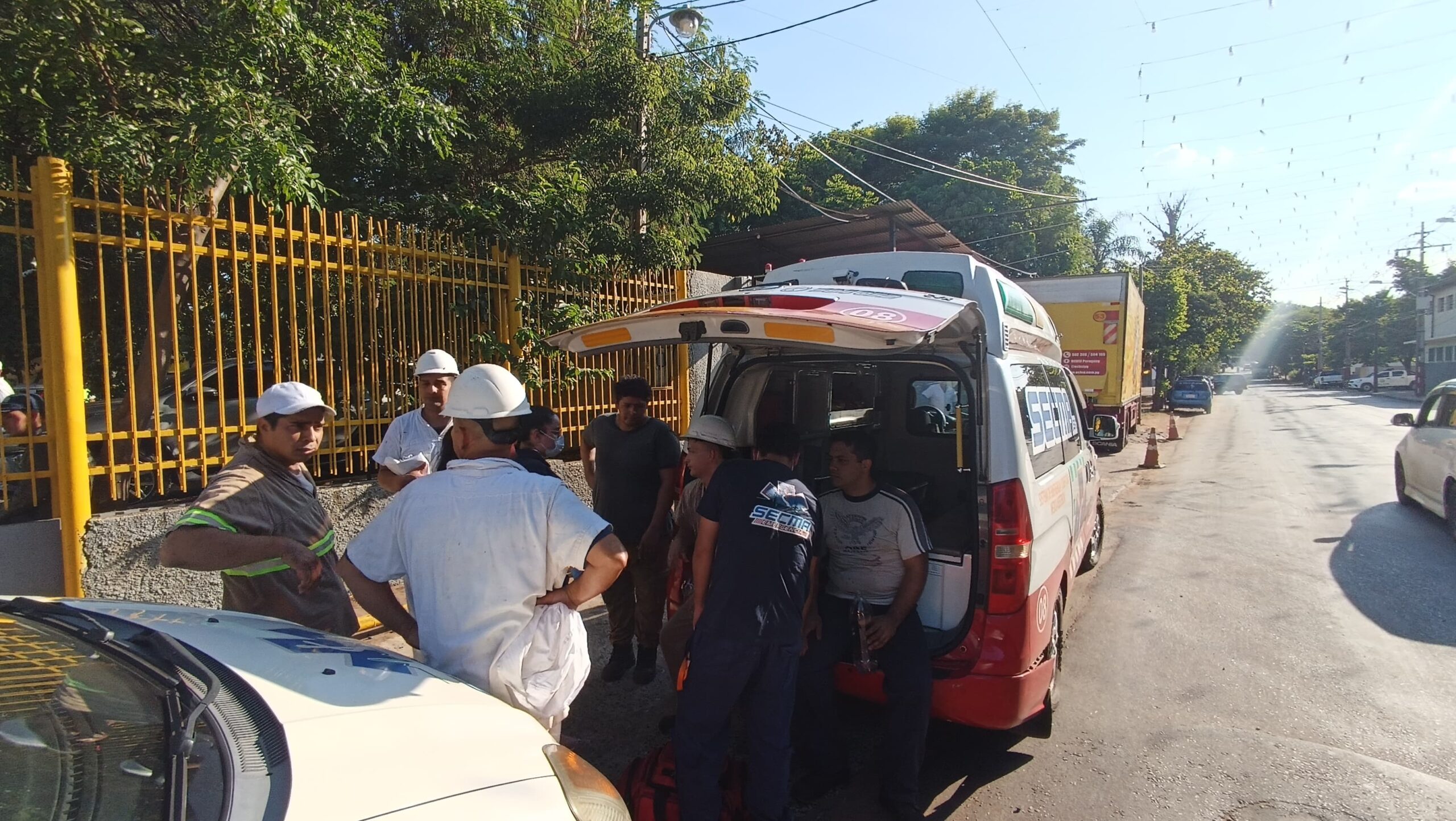 Fuga de amoníaco se dio en empresa Ochsi de San Lorenzo. Foto: Gentileza.