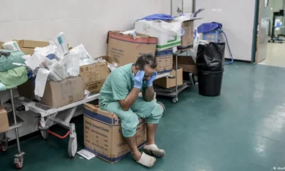 Pasillos del hospital Naser, en Jan Yunis. Fot: DW.