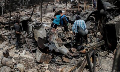 Situación que deja los incendios en Chile. Foto: DW.