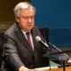 El secretario general de Naciones Unidas, António Guterres, durante una intervención ante la Asamblea General. Foto: DW.