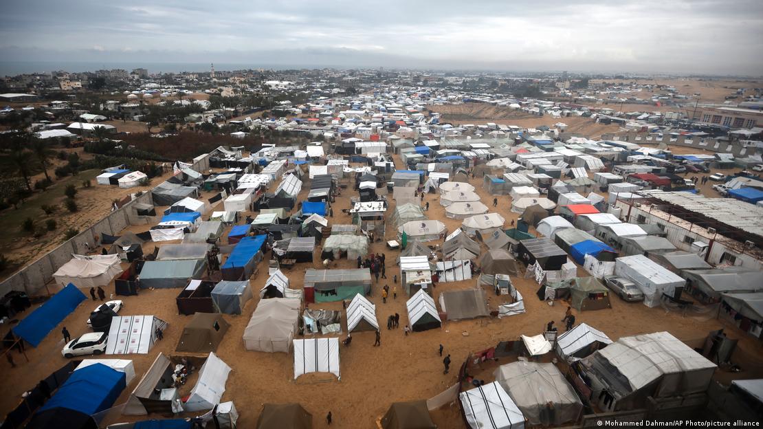 Campamento para refugiados palestinos en Rafah. Foto: DW.