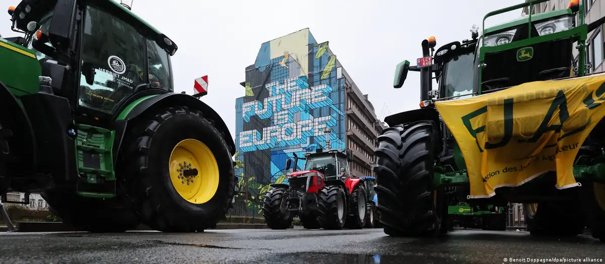 Las protestas de agricultores se han extendido por más de la mitad de los países de la UE, y han llegado a Bruselas. Foto: DW.