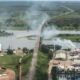 Vista aérea de la ruta puente de Concepción. Foto: IP Paraguay.