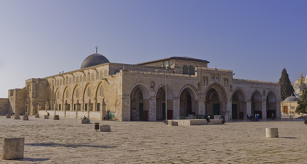 El complejo de la mezquita de Al-Aqsa, en la Ciudad Vieja de Jerusalén . Foto: Wikipedia.