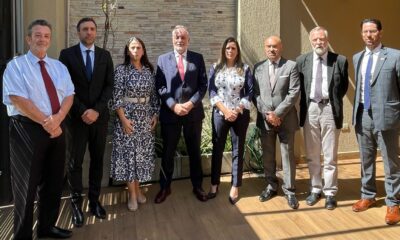 Kattya González con embajadores de Europa y representantes de los EE.UU. Foto: Embajada de Alemania en Paraguay.