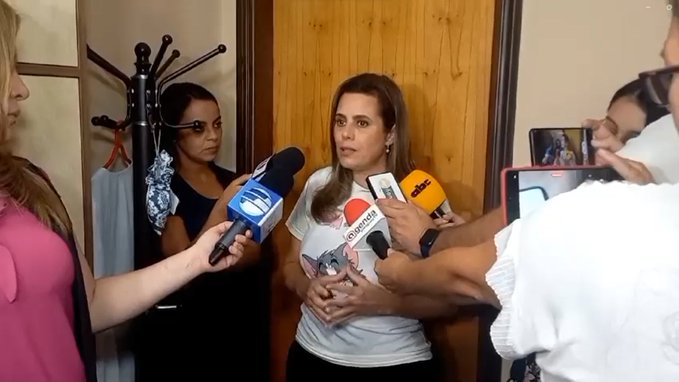 La senadora Kattya González sigue en huelga de hambre. Foto: Captura de video.