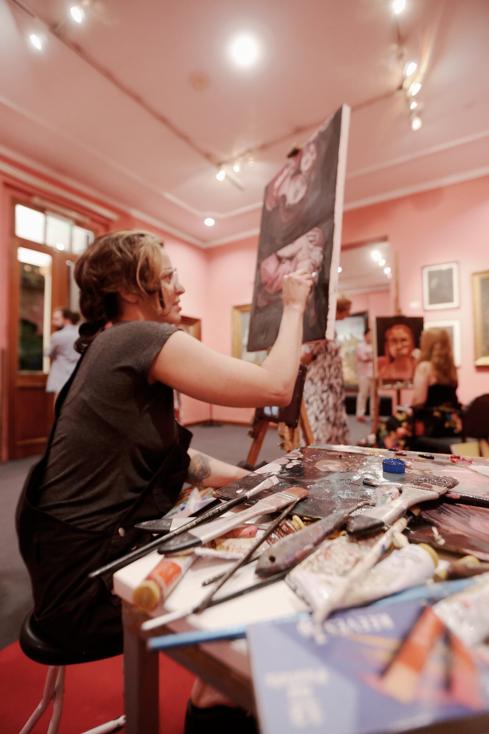 Leticia Casati en pleno trabajo. Cortesía