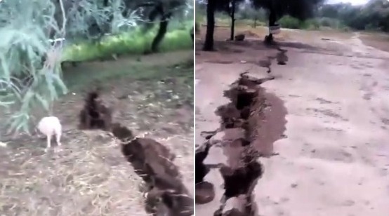 La enorme grieta alertó a todos. Foto: Captura.