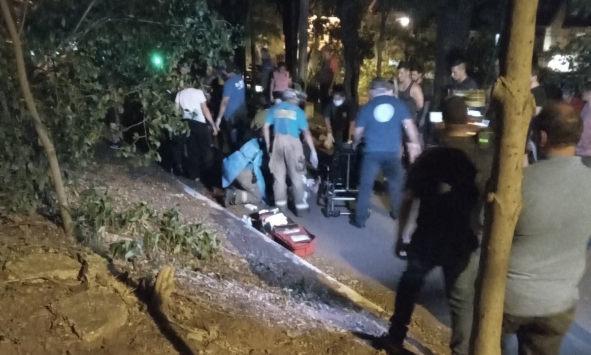 La joven fue asistida por bomberos voluntarios. Foto: @alba_fretes4