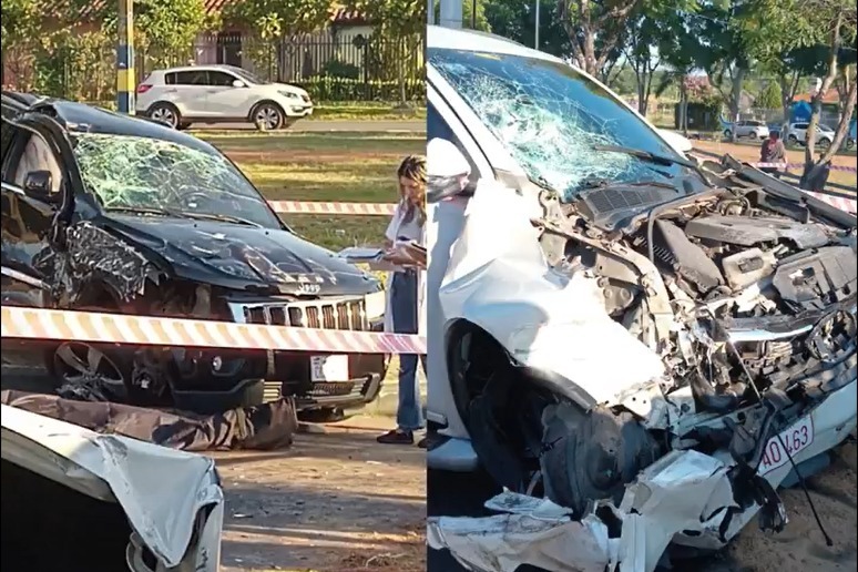 De esta forma quedaron las camionetas. Foto: 1080 AM.