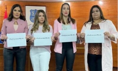 Concejalas Jazmín Galeano, Paulina Serrano, Rossana Rolón y Fiorella Forestieri. Foto: JMA.