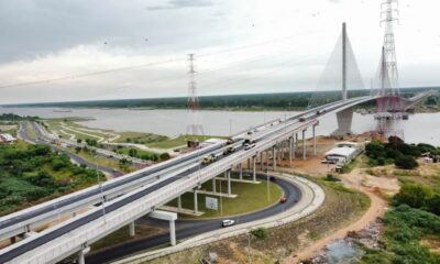 Avanzan obras del Puente Héroes del Chaco. Foto: Gentileza.