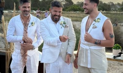 Singular boda de tres novios en Uruguay se selló con emotivo festejo. Foto: El País Uruguay.