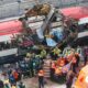 Así ququedó el tren diez bombas con temporizadores colocadas en cuatro trenes suburbanos con destino a la estación de Atocha. Foto: DW.