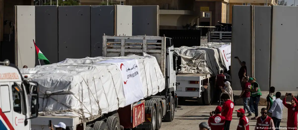 Ayuda humanitaria para Gaza. Foto: DW.