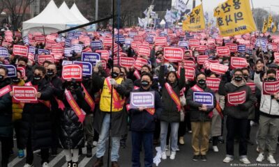 Manifestación de médicos en Seúl, Corea del Sur. Foto: DW.