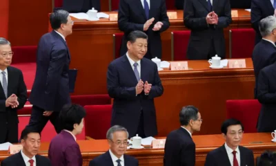 El presidente chino, Xi Jinping, en la sesión de apertura de la Conferencia Consultiva Política del Pueblo Chino. Foto: DW.